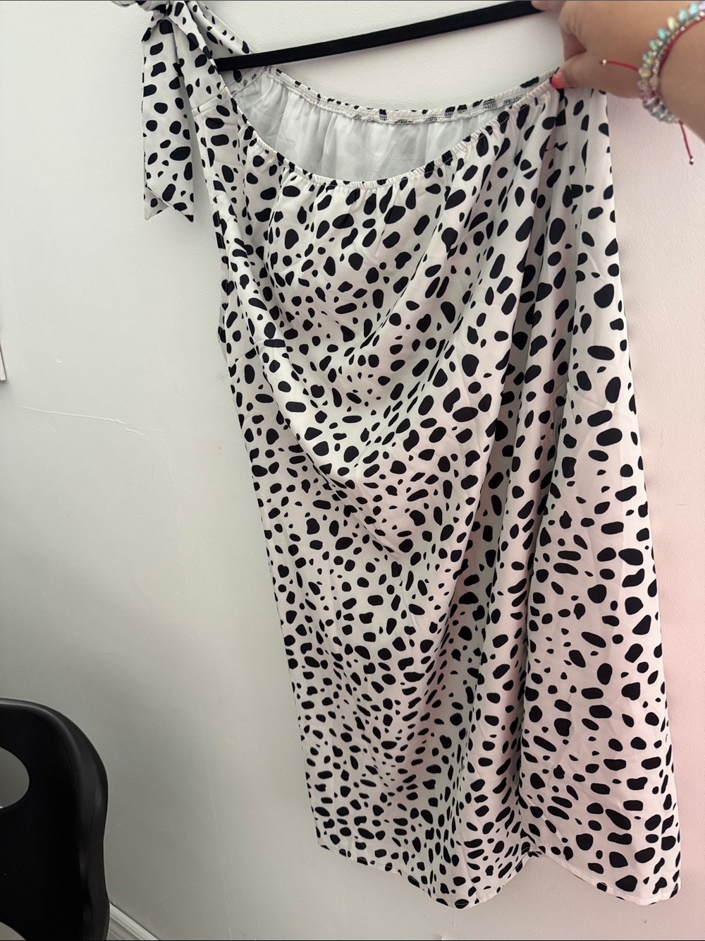 Black & White Polka Dot Slip Dress